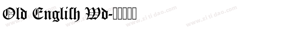 Old English Wd字体转换